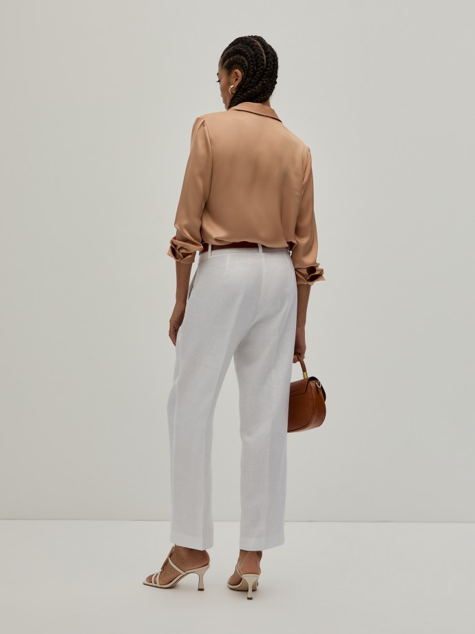 Pantaln clsico de lino
