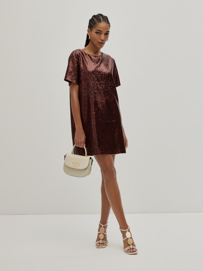 Vestido corto de lentejuelas