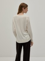 V-neck knitted sweater