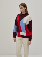 Sweater with geometric pattern