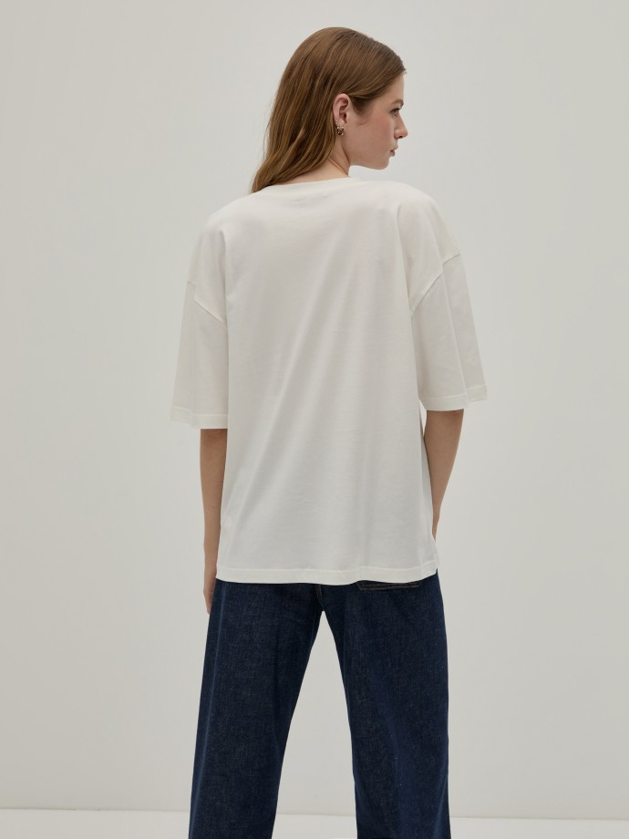 T-shirt com estampado floral