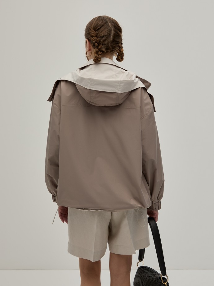 Parka reversvel com capuz