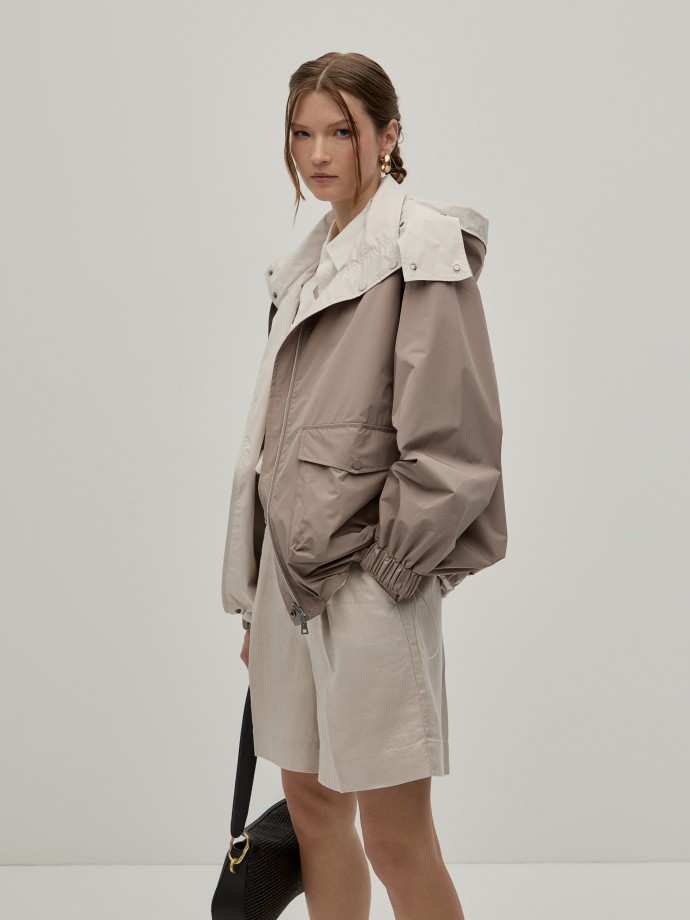 Parka reversvel com capuz