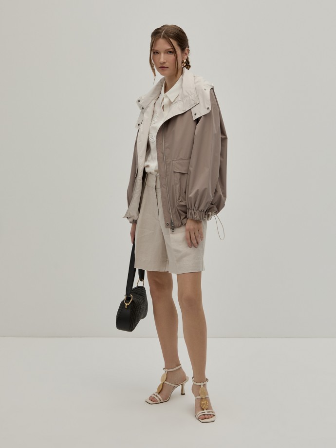 Parka reversvel com capuz