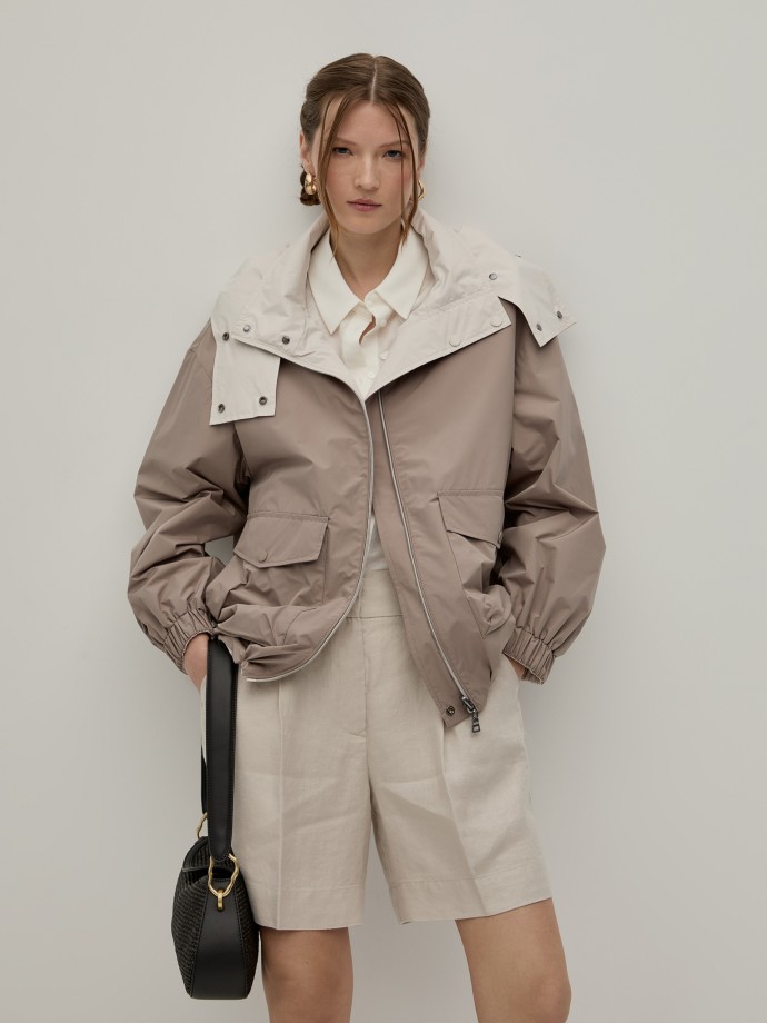Parka reversível com capuz Parka reversível com capuz