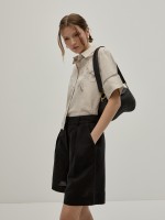 Linen blend shorts