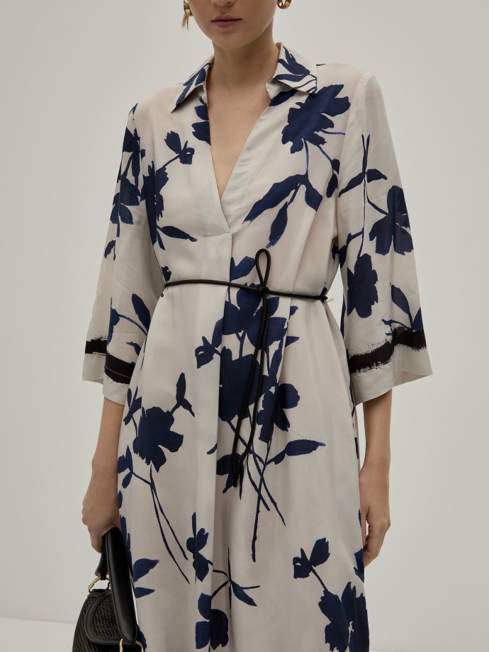 Vestido midi estampado