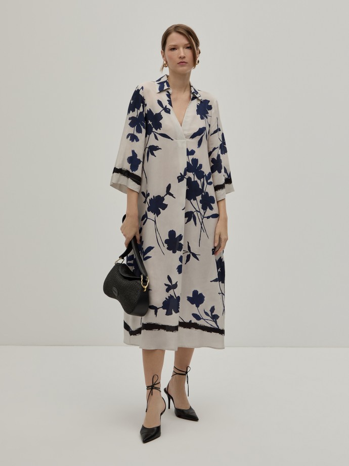 Vestido midi estampado