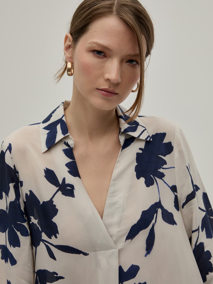 Vestido midi estampado
