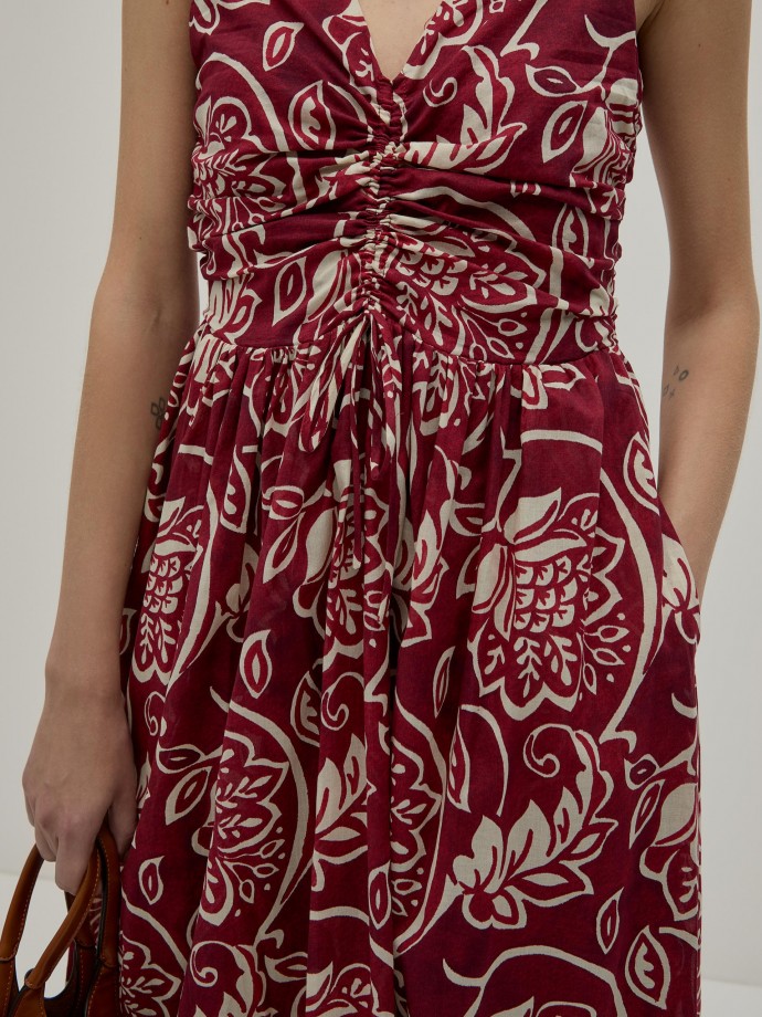 Vestido comprido estampado