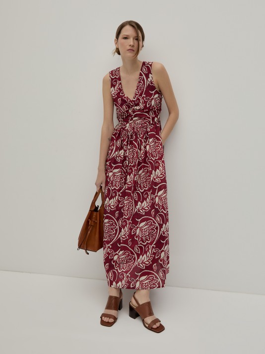 Vestido comprido estampado
