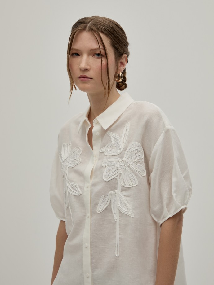 Camisa de lino y algodn