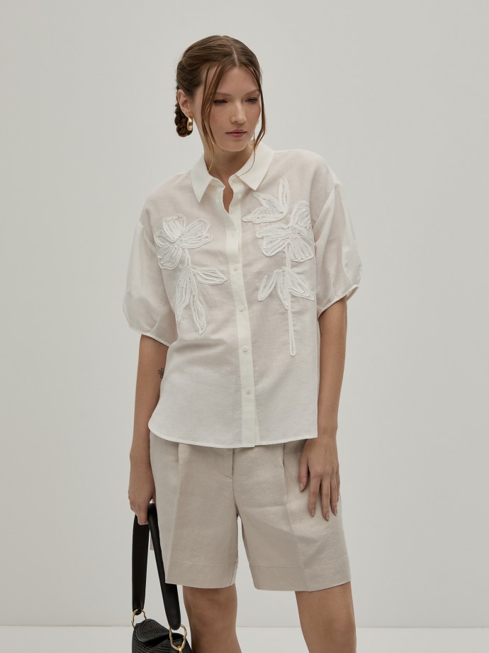 Camisa de lino y algodn