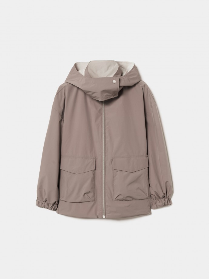 Parka reversvel com capuz