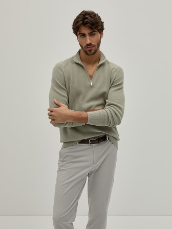 Jersey punto media cremallera Jersey punto media cremallera