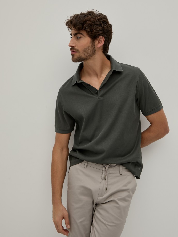 Polo estruturado regular fit