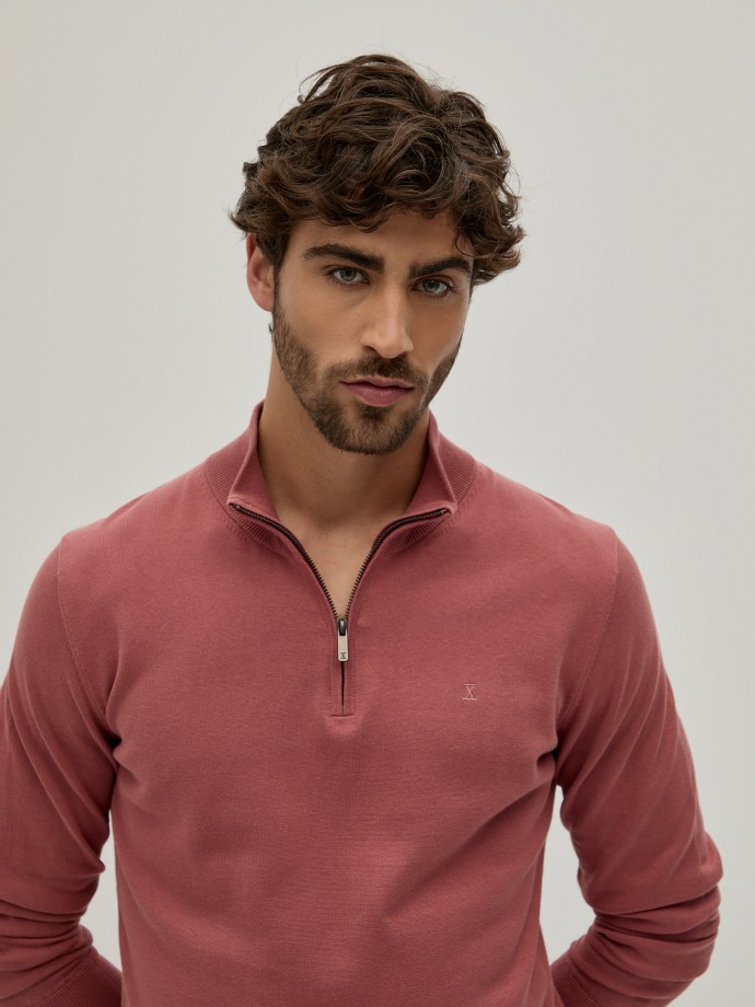 Sweater with zipper