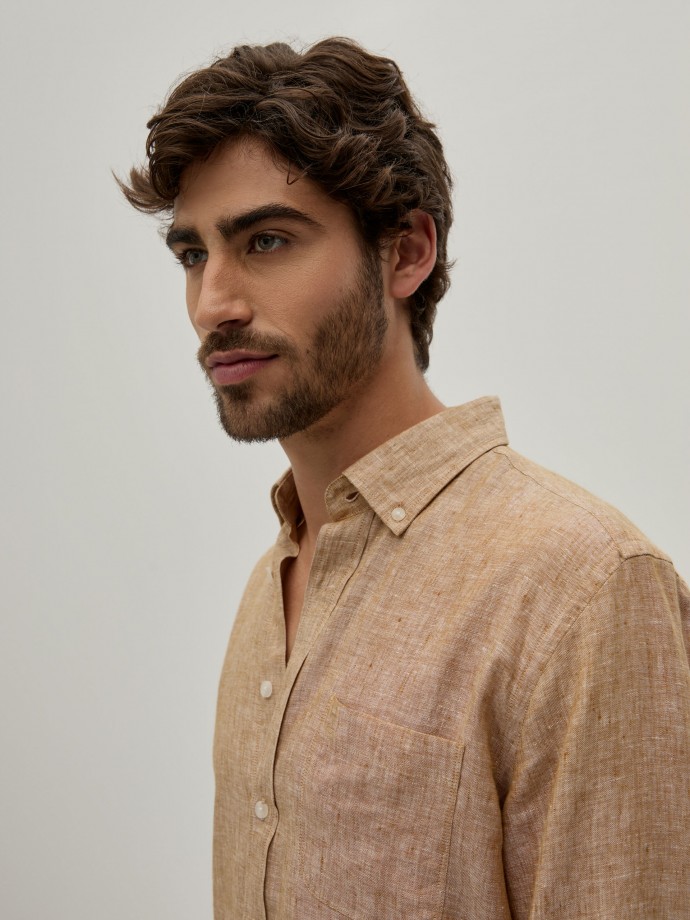 Camisa de linho regular fit