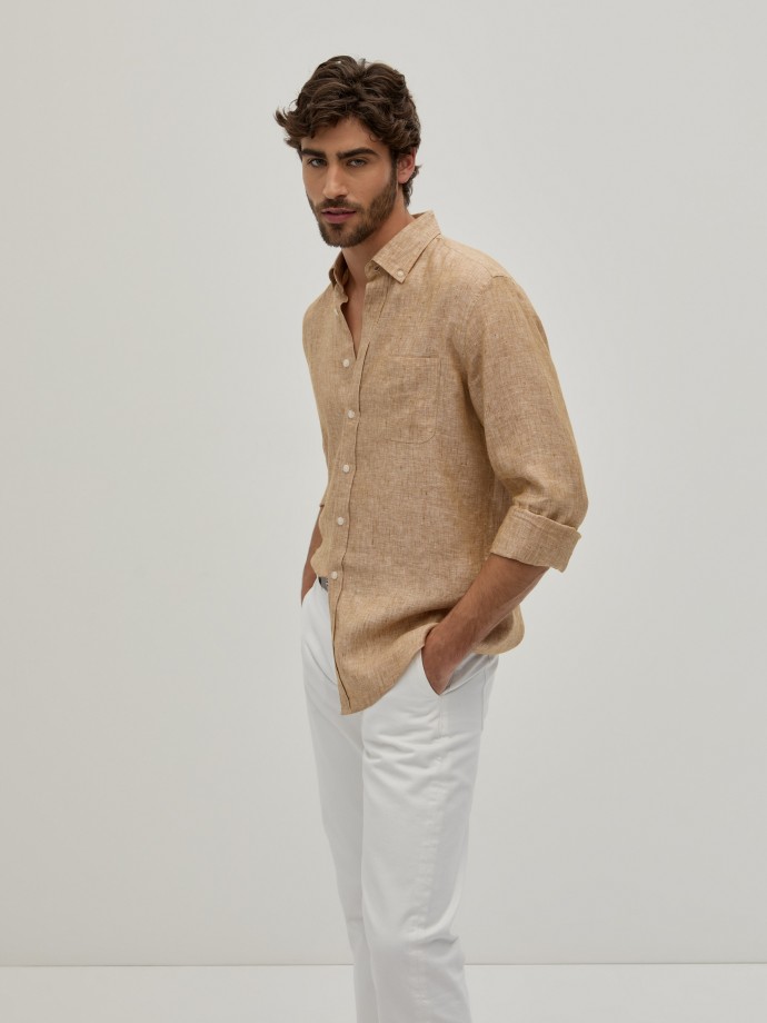 Camisa de linho regular fit