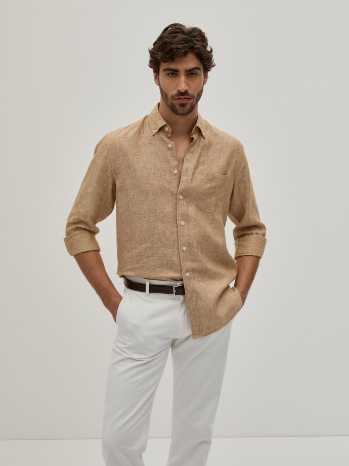 Camisa de linho regular fit