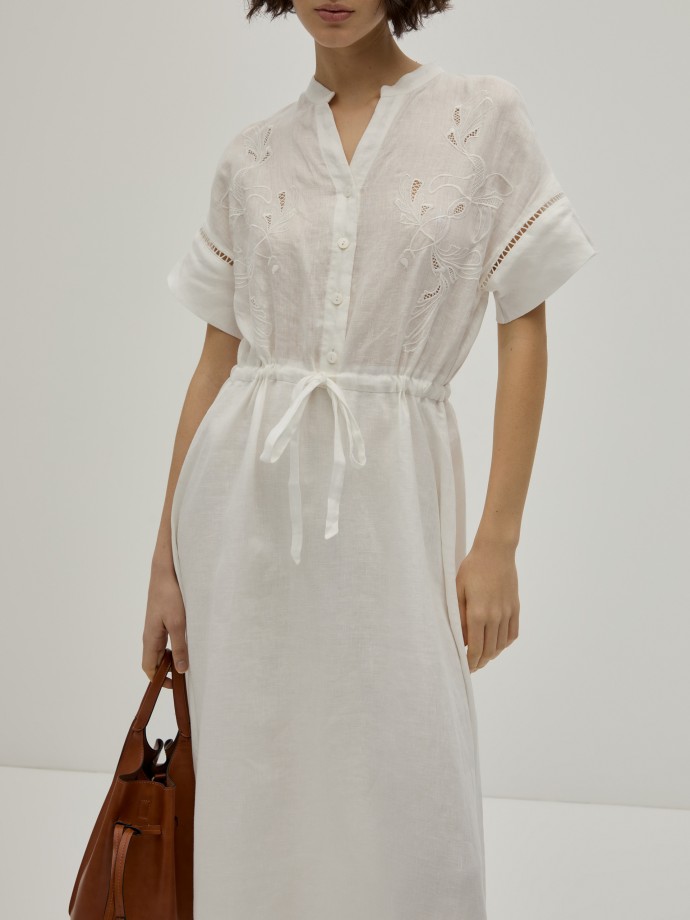 Vestido midi de lino