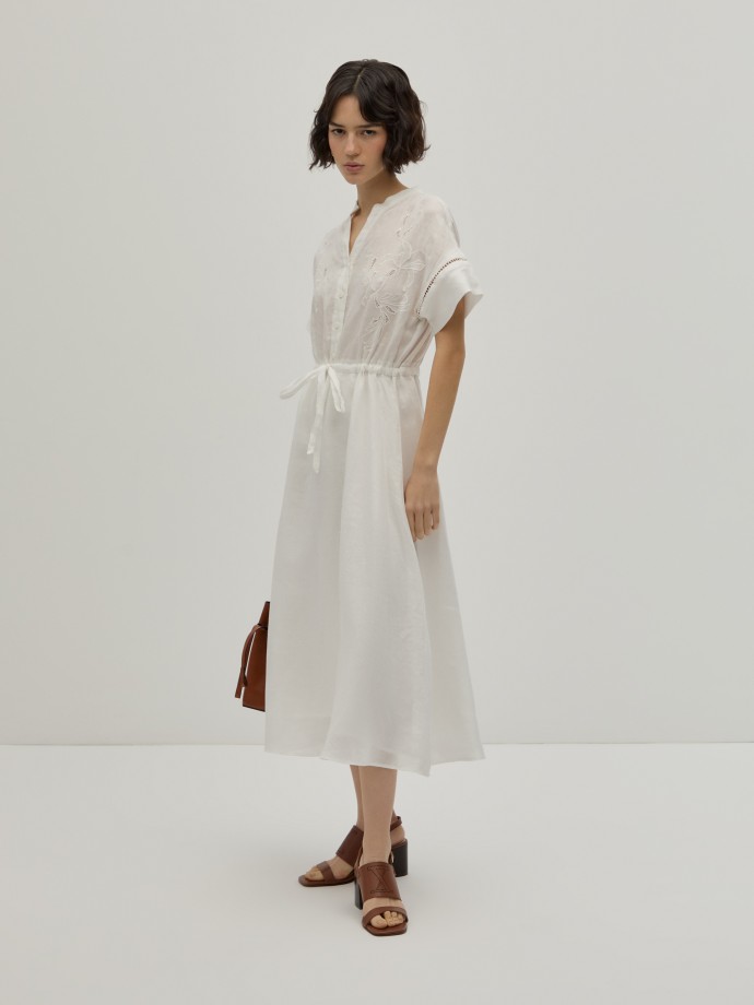 Vestido midi de lino