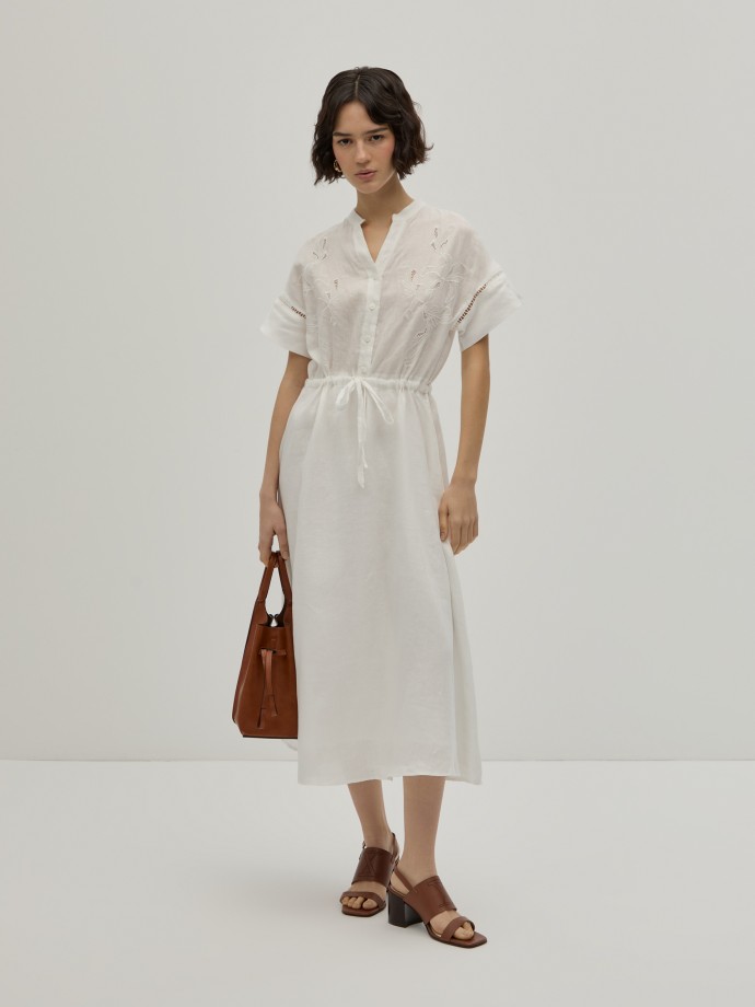 Vestido midi de lino
