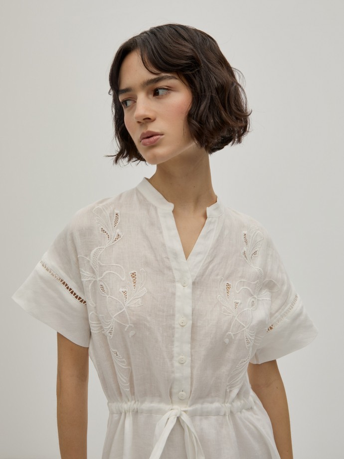 Vestido midi de lino