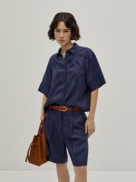 Linen blouse with embroidery