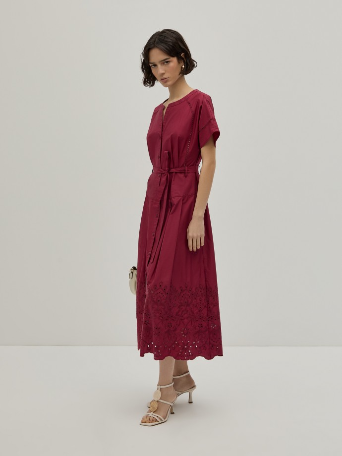 English embroidery midi dress