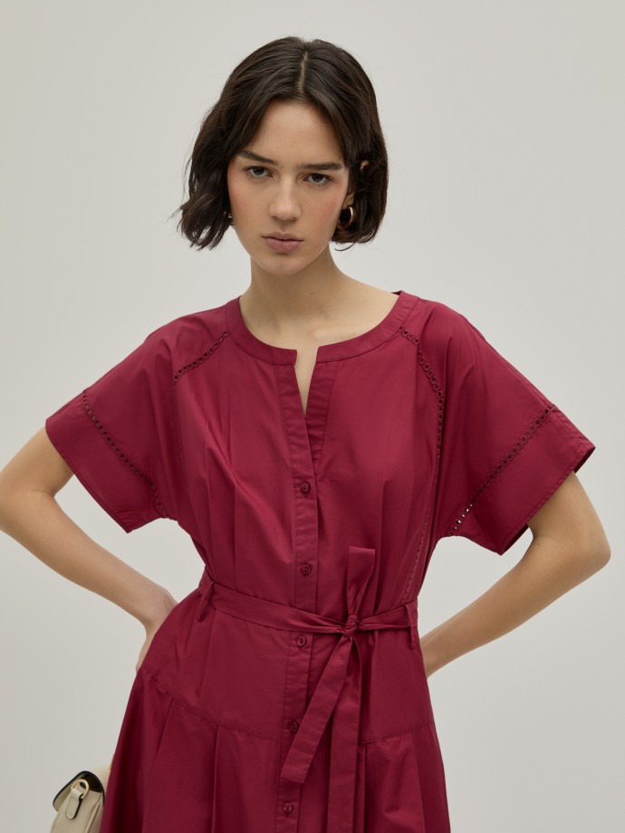 English embroidery midi dress