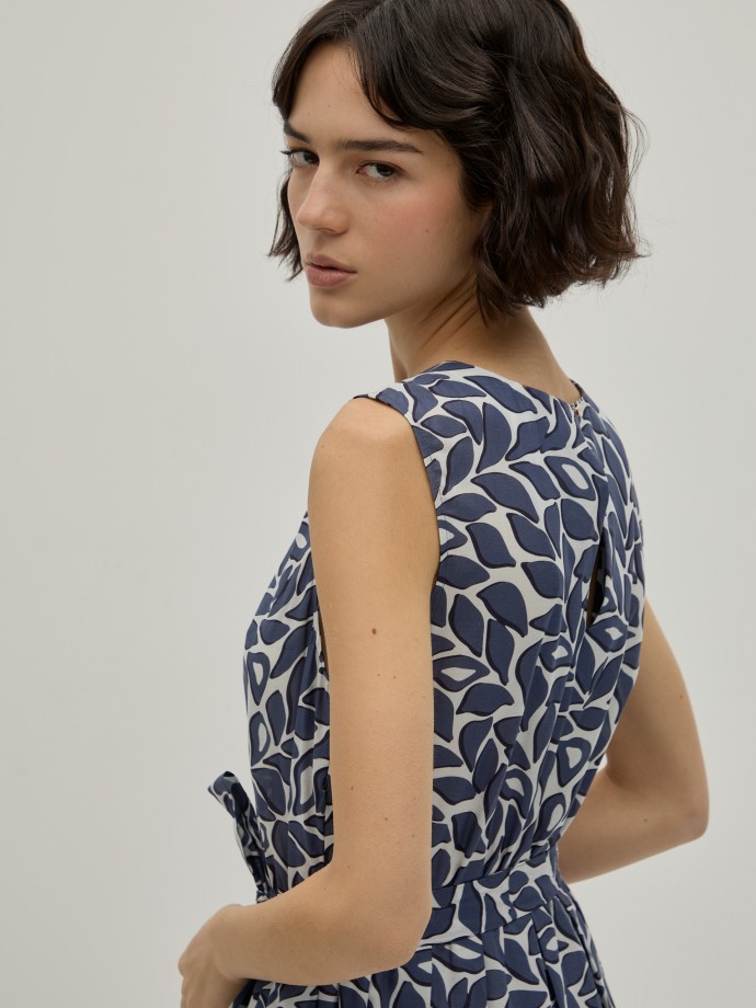 Vestido midi estampado
