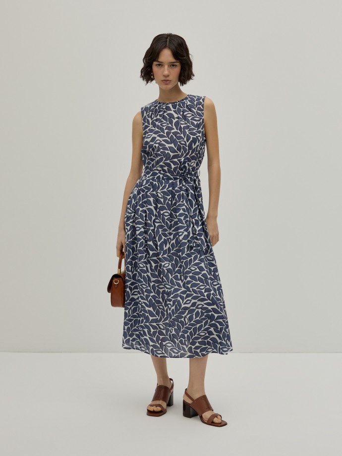 Vestido midi estampado