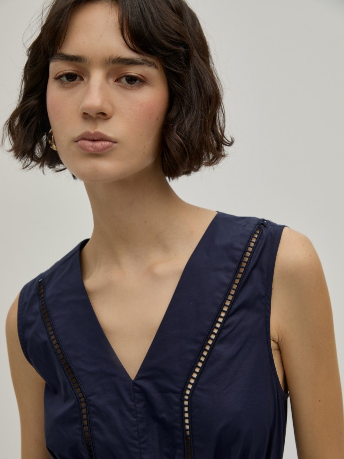 Vestido midi bordado ingls