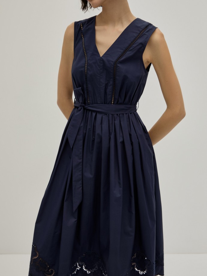 Vestido midi bordado ingls