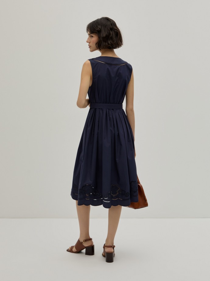 Vestido midi bordado ingls