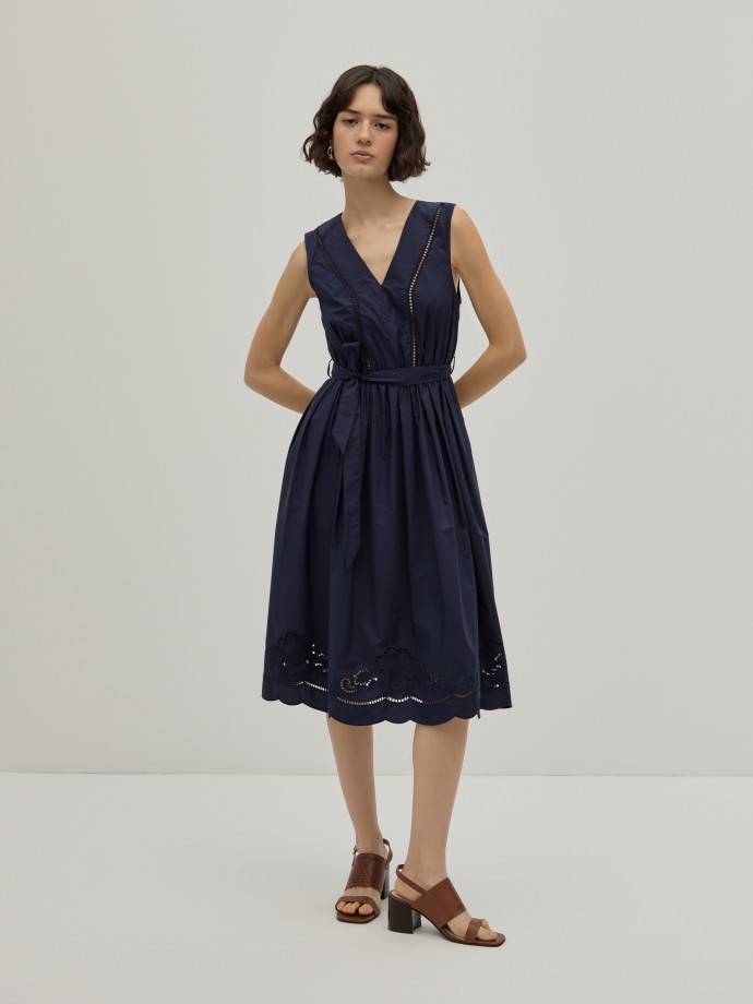 Vestido midi bordado ingls