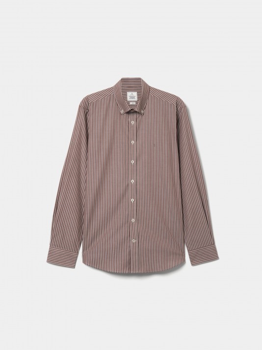 Camisa de algodo s riscas