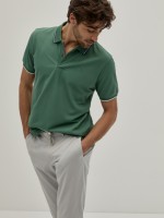 Slim fit pique polo shirt