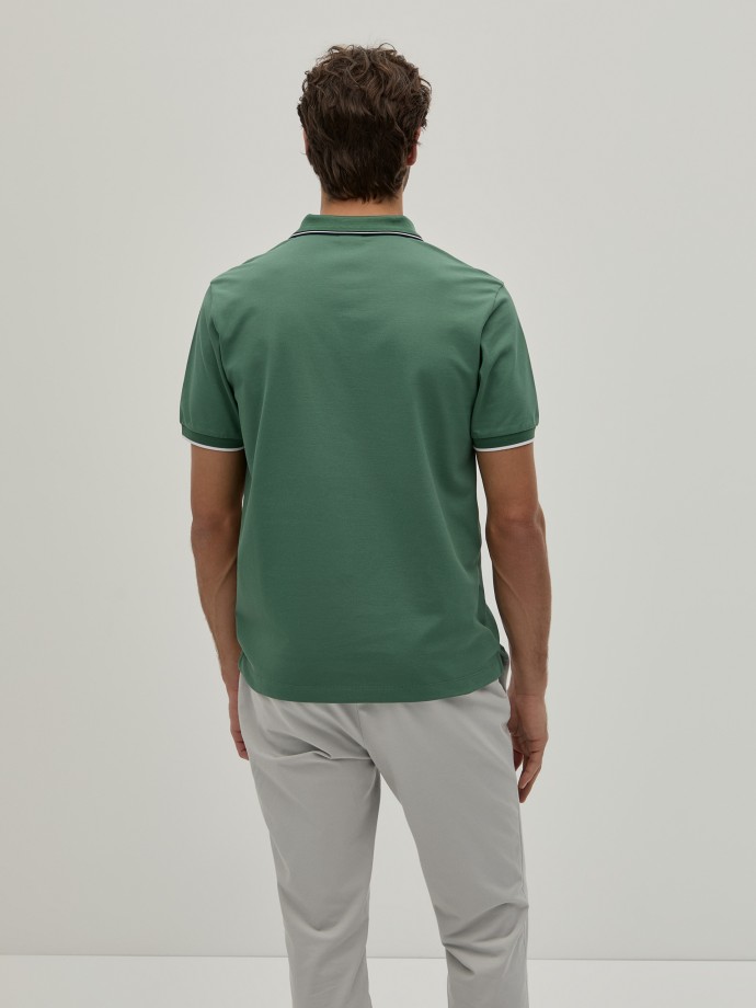 Slim fit pique polo shirt