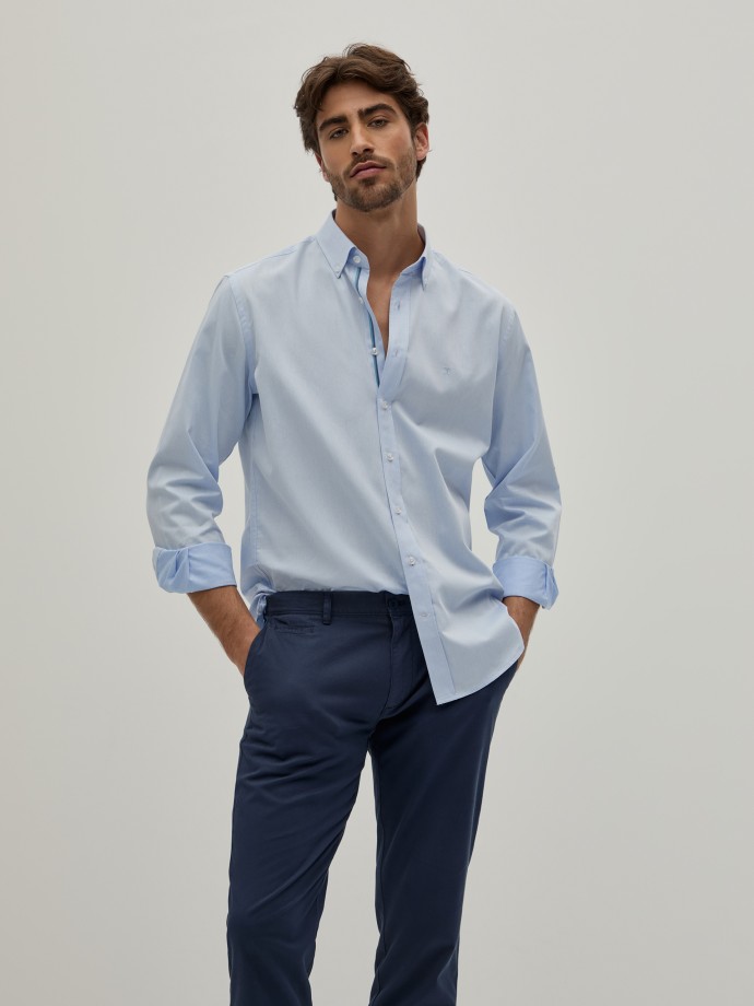 Camisa regular fit de algodo