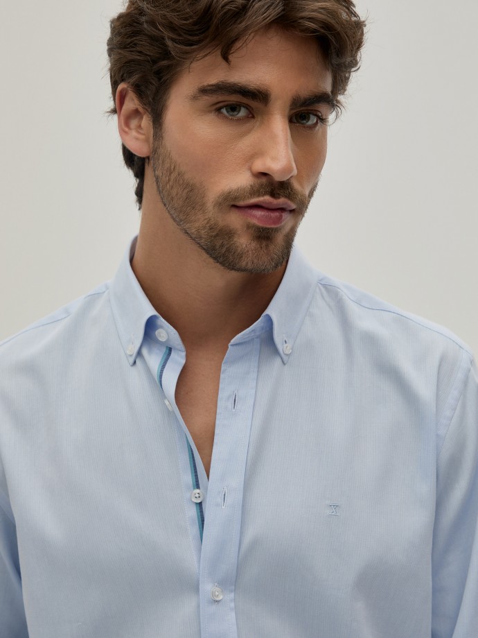 Camisa regular fit de algodo