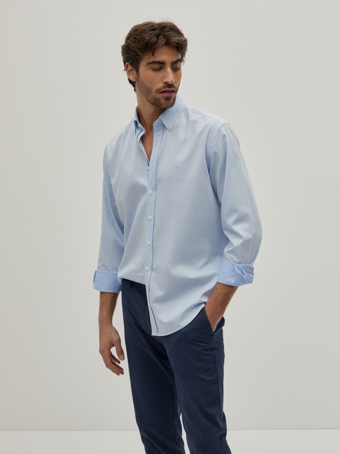 Camisa regular fit de algodo