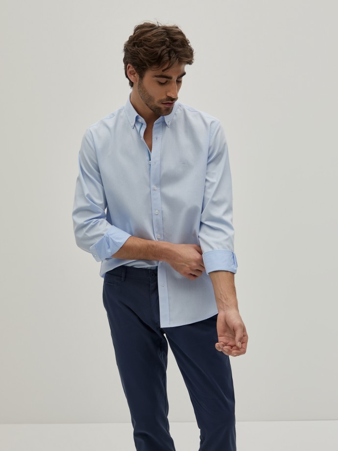 Camisa regular fit de algodo