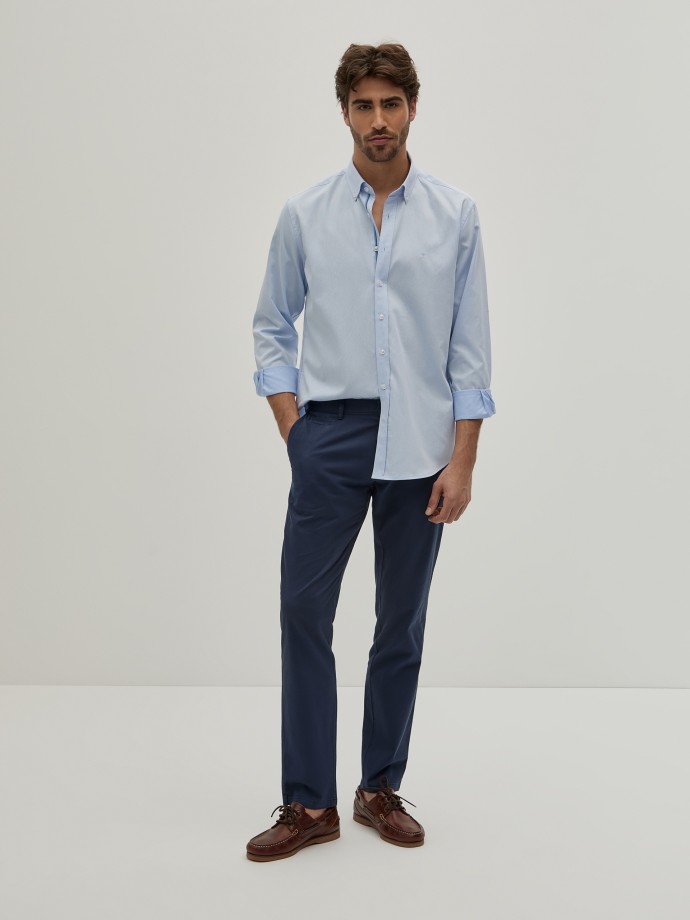 Camisa regular fit de algodo