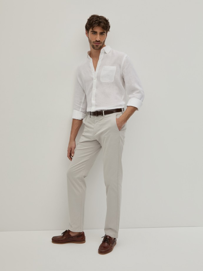 Calas chino regular fit em sarja