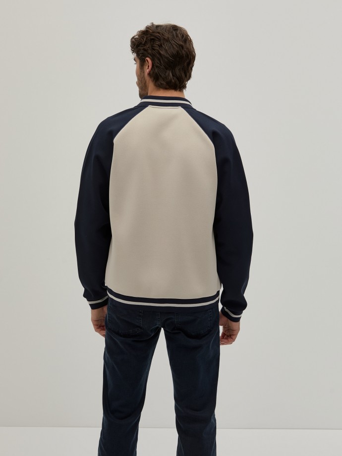 Two-tone bomber jacket