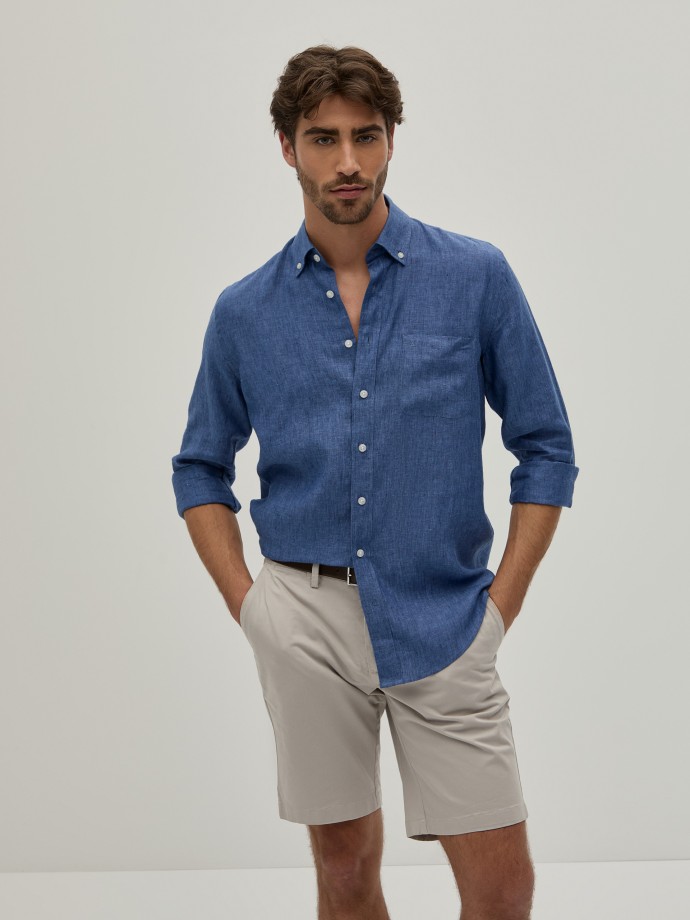 Camisa de linho regular fit