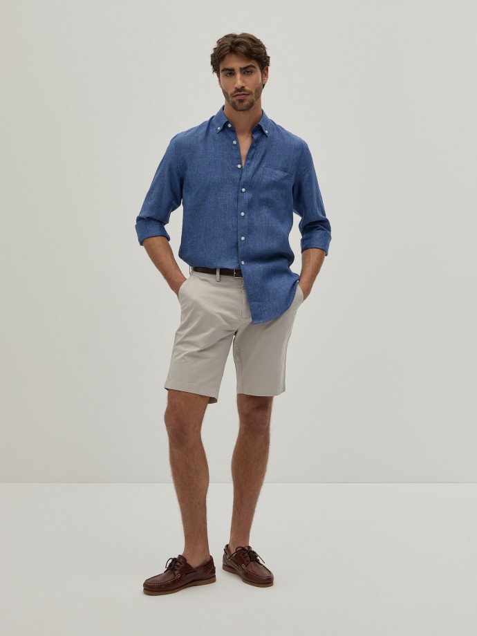Camisa de linho regular fit