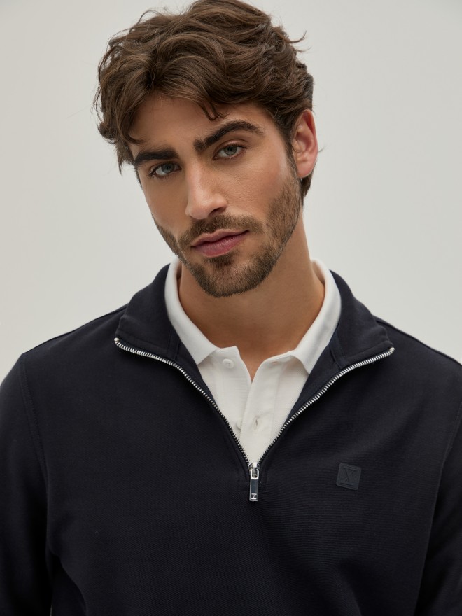 Half zip knit sweater Half zip knit sweater